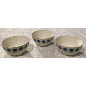 Set Of 3 Mikasa Gourmet Basics Blaise Cobalt Soup Cereal Bowls